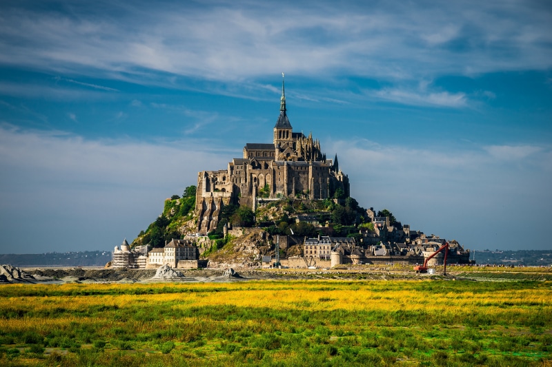 4K Mont-Saint-Michel Fortress Tower France