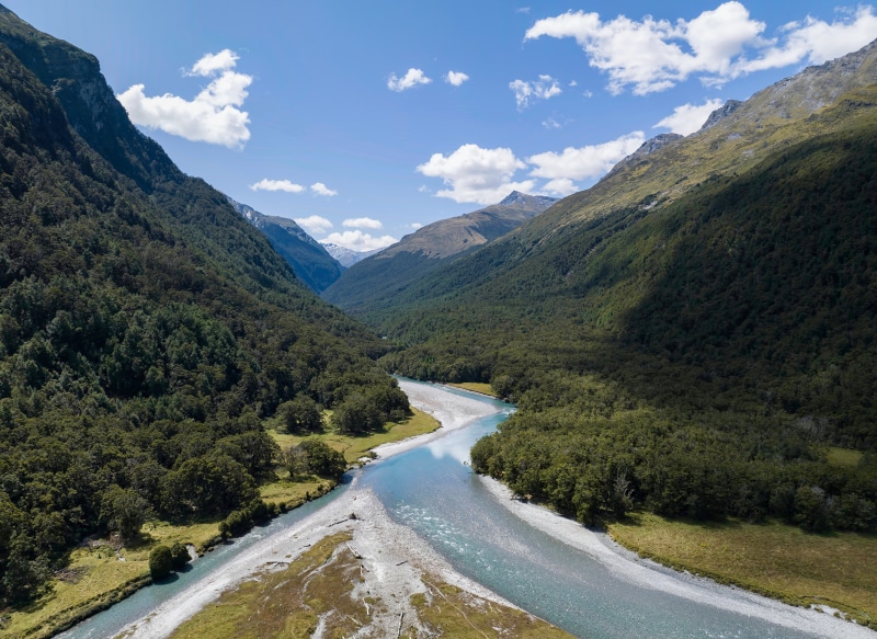 4K Matukituki River and Mountains, New Zealand