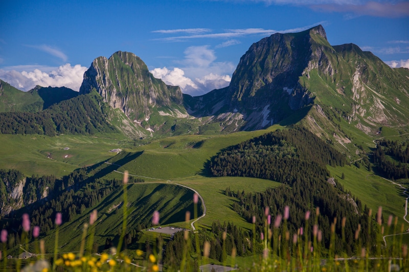 Gantrisch Mountains in the Swiss Alps during Summer
