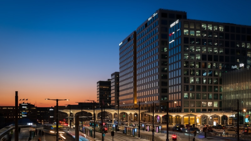 Pasila, Helsinki, Finland at Dusk
