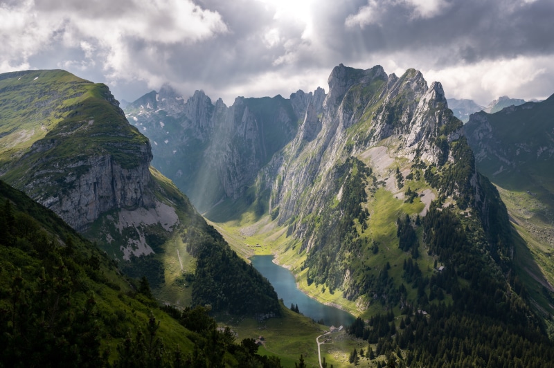 Mountains and Lake in Switzerland
