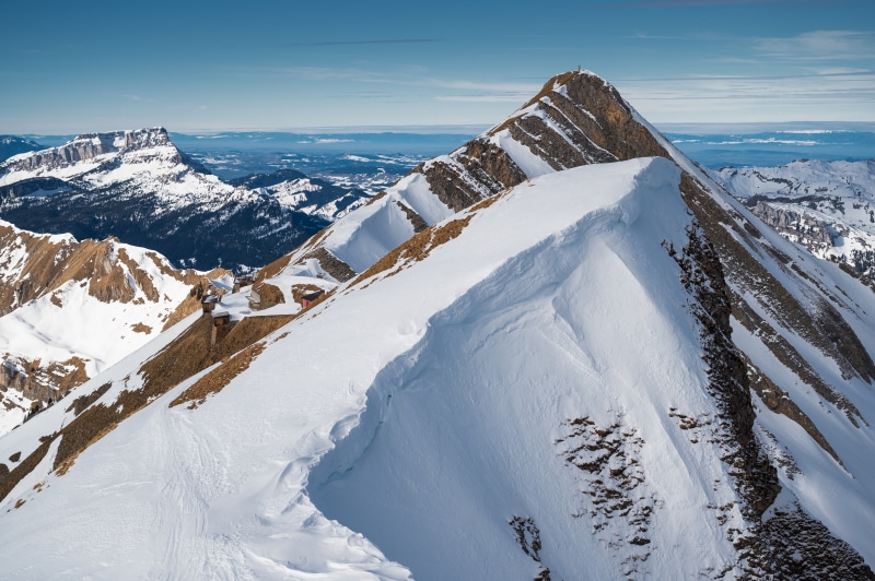 Snowy mountains in Switzerland