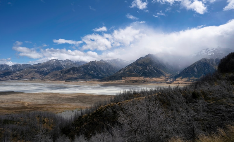 Mount Cook New Zealand Mountains and Clouds