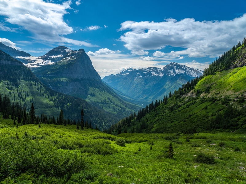 4k, 5k, Glacier National Park, Usa, Parks, Mountains, Scenery, Clouds 