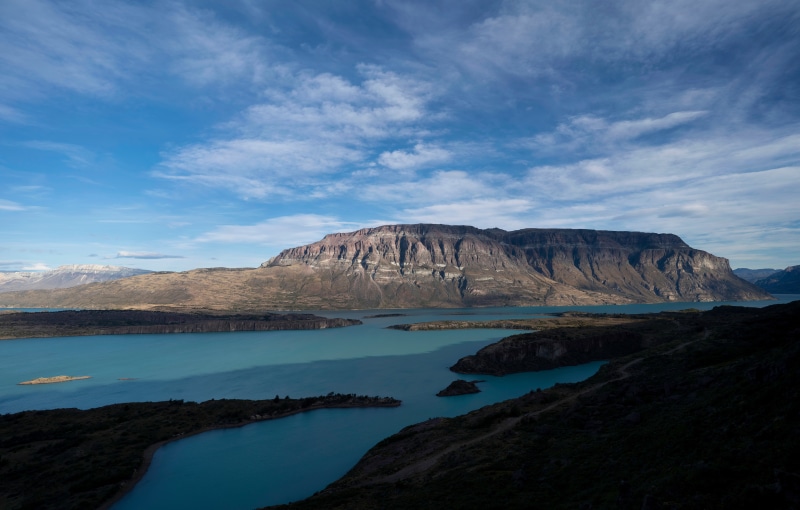 San Martin Lake and Mountains in Argentina