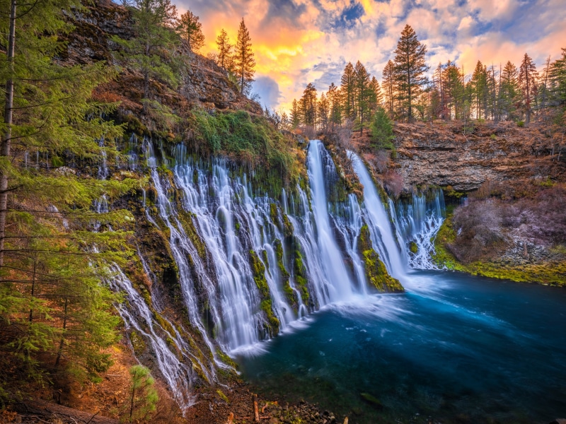 Burney Falls Waterfall in California, USA
