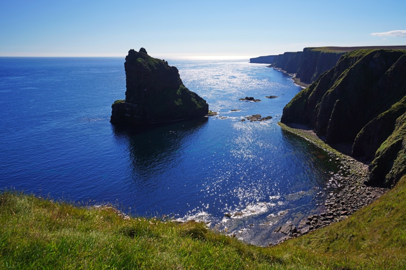 Duncansby Head, Scotland Coastline with Sea Stacks