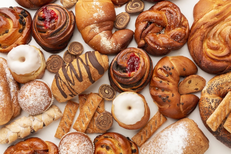 Assortment of Pastries and Buns