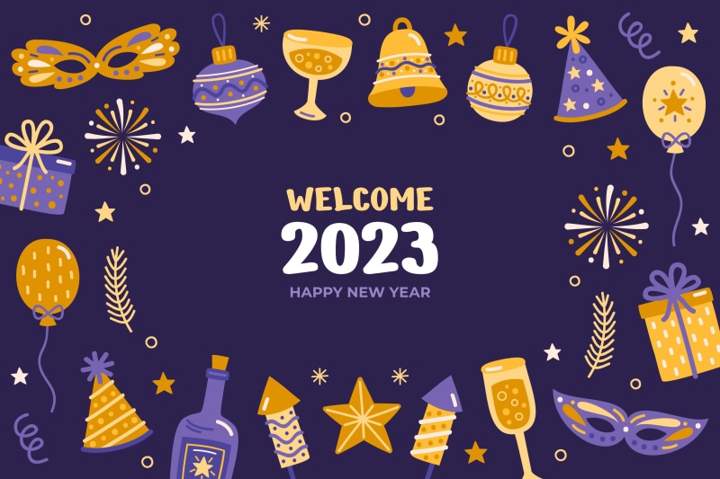 Welcome 2023 Happy New Year Decorations