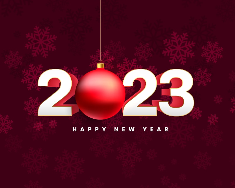 Happy New Year 2023 Christmas Ornament
