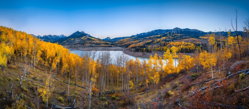Panorama of Owl Creek Pass in Autumn