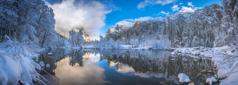 Yosemite National Park Winter Panorama