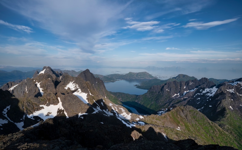 Mountains and Fjord in Lofoten, Norway