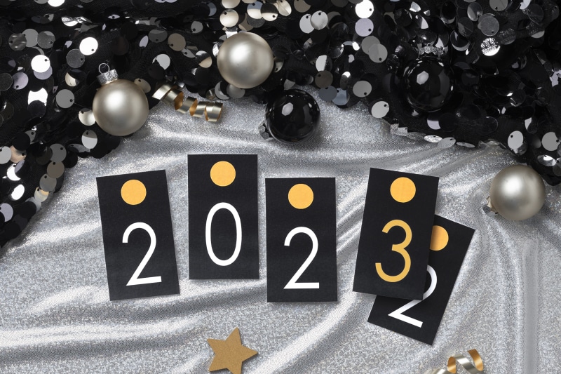 New Year 2023 Celebration with Ornaments