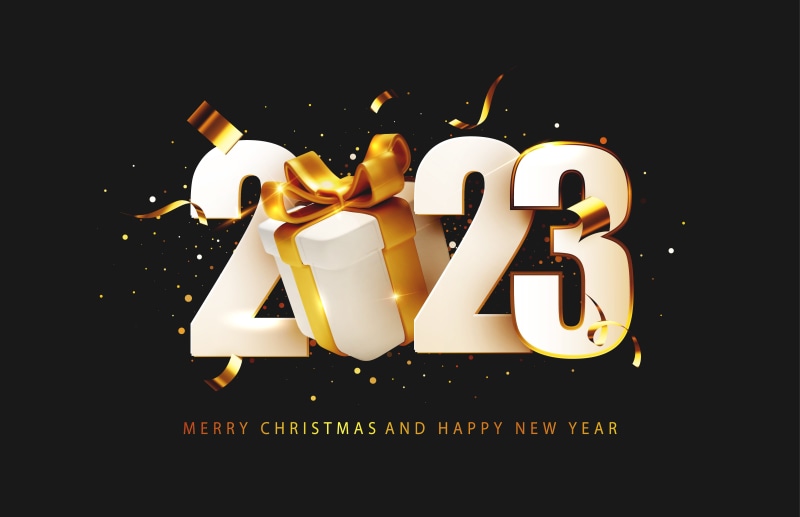 Christmas 2023 Gift Box with Confetti