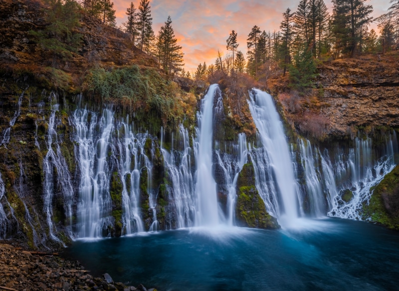 Burney Falls Waterfall in California, USA