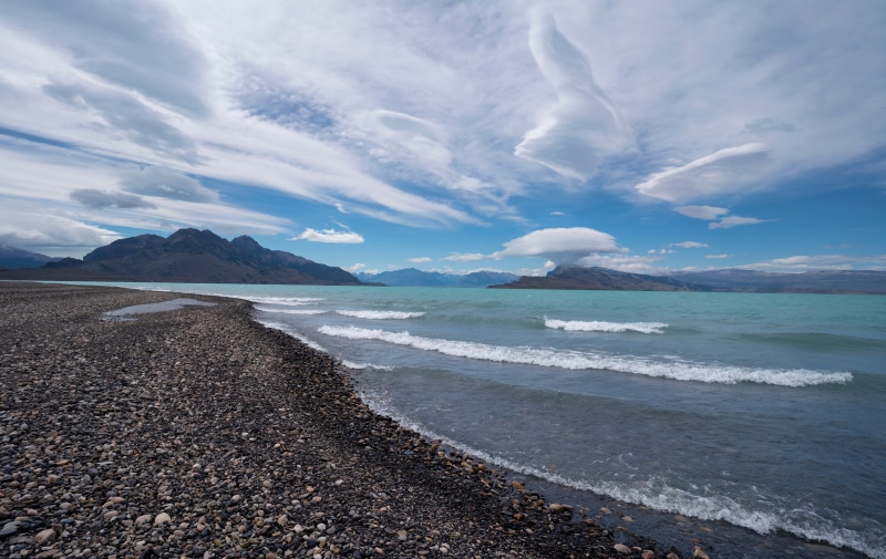 San Martin Lake, Patagonia, Argentina, Mountains, Stones