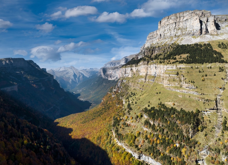 4K Aragon Spain Mountains Crag Clouds