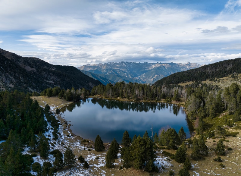 4K Andorra Mountains Lake