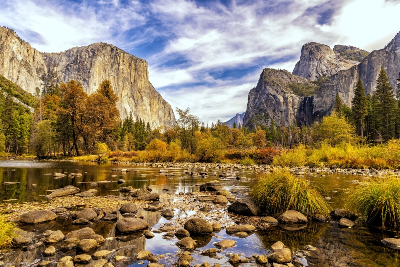 Yosemite National Park Mountains in Autumn