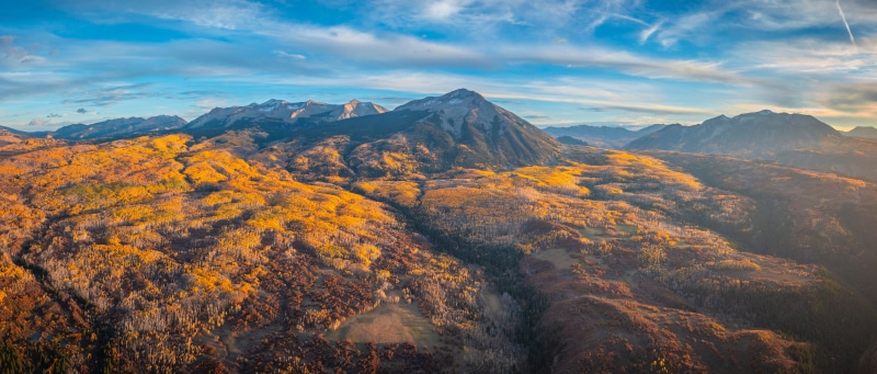 Colorado Mountains Panorama in Autumn