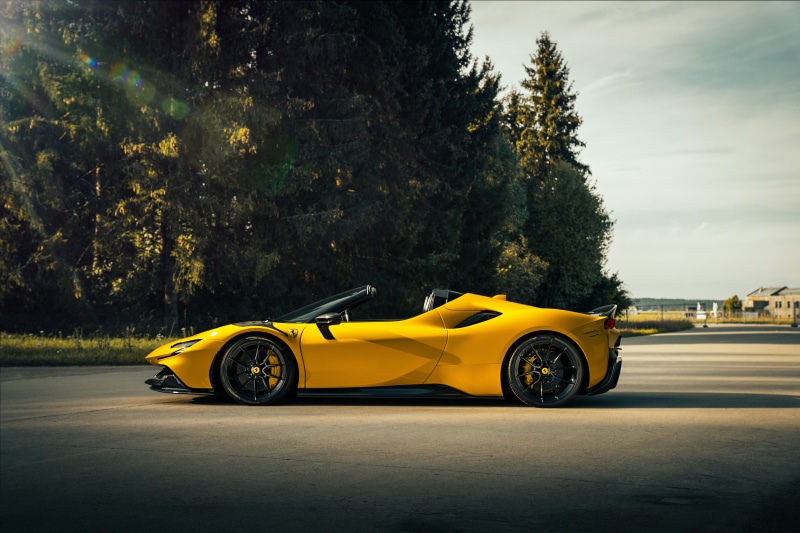 Yellow Novitec Ferrari SF90 Spider Roadster