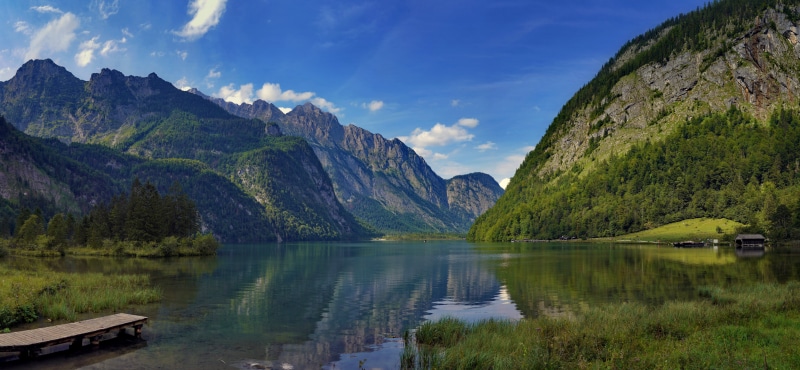 Lake and Mountains Panorama in Germany