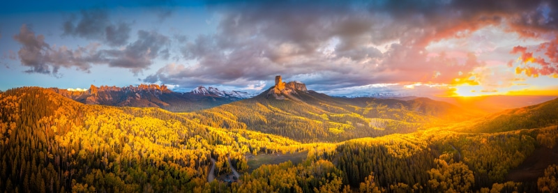 Owl Creek Pass Autumn Panorama at Sunrise