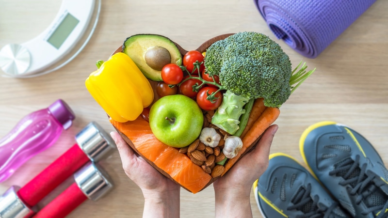 Healthy Food and Fitness Equipment