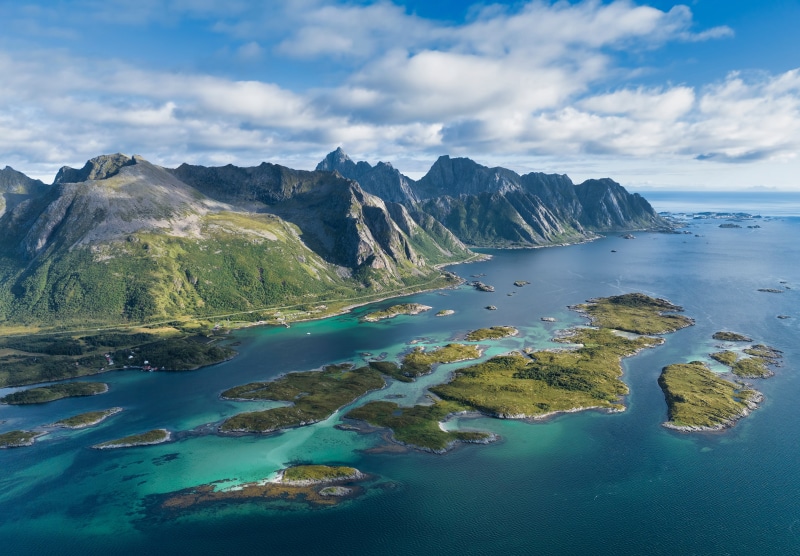 4K Smorten Norway Mountains Lofoten Islands