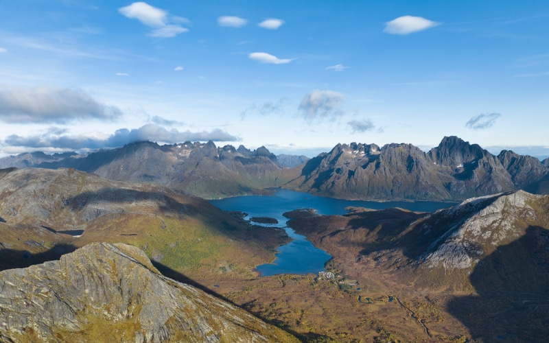 Norway Lofoten Mountains and Fjord