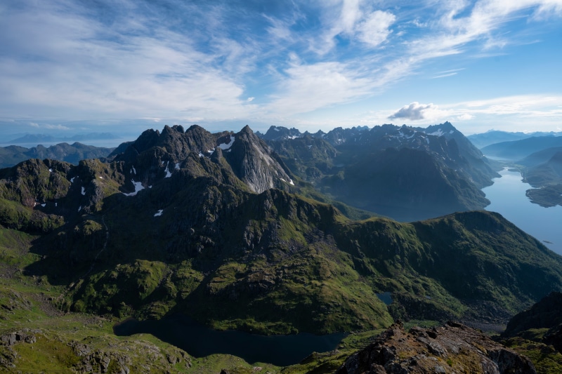 Breidtinden, Lofoten, Norway Mountains and Fjord