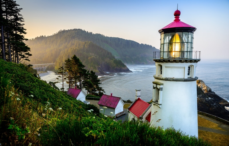Heceta Head Lighthouse, Oregon Coast, USA