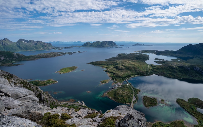 Norway Lofoten Mountains from above