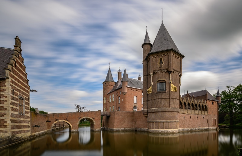 Heeswijk Castle with Pond and Bridge, Netherlands