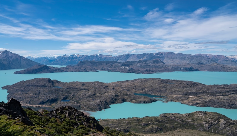 San Martin Lake and Mountains in Argentina