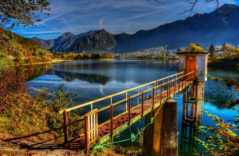 Idro Lake in Autumn, Italy