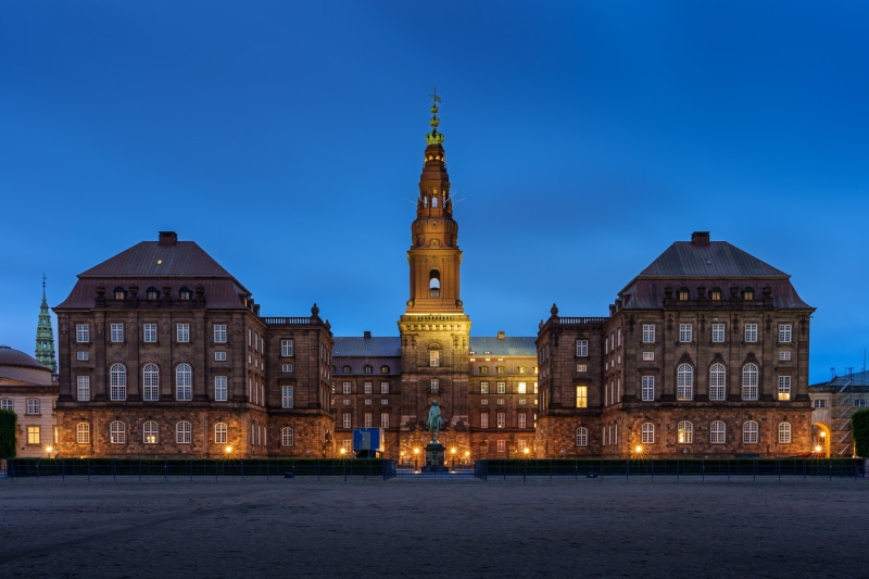 Christiansborg Palace in Copenhagen, Denmark