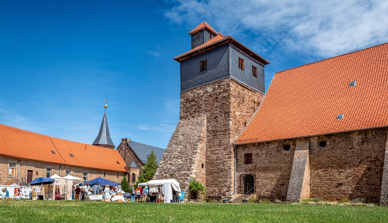 Ilsenburg Monastery with Market Stalls and Tower