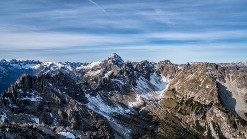 Hochvogel mountain range in the Alps, Austria