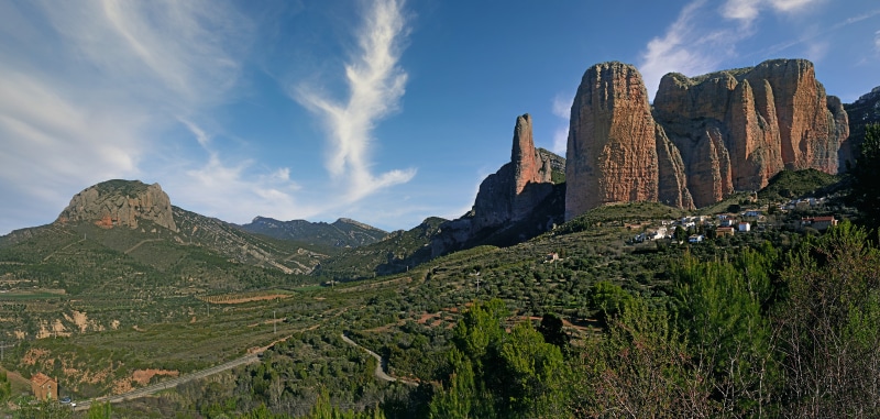 Mallos de Riglos, Spain Panorama