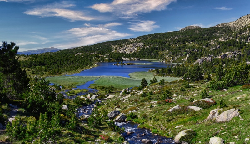 4K Lake and River in Occitanie, France