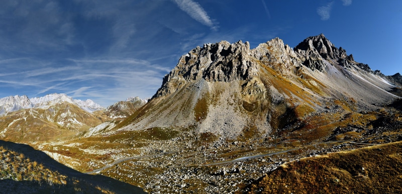 Panorama of the French Alps Mountains