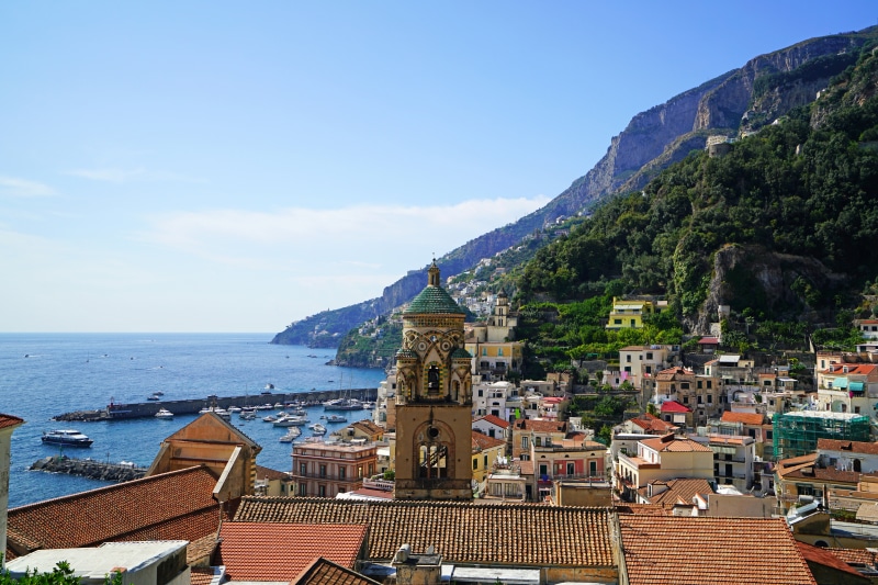 Amalfi Cathedral and Town on Italian Coast