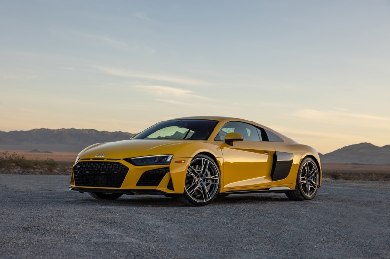 Yellow Audi R8 V10 Performance RWD Coupe