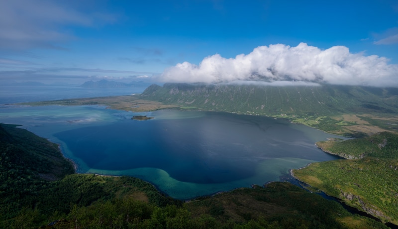 Lofoten, Norway: Mountains and Clouds from Above