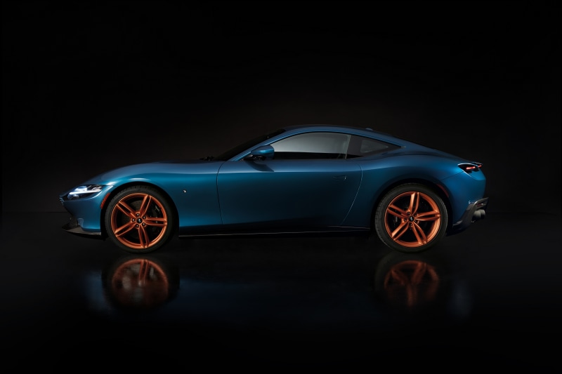 Blue Ferrari Roma Tailor Made Coupe