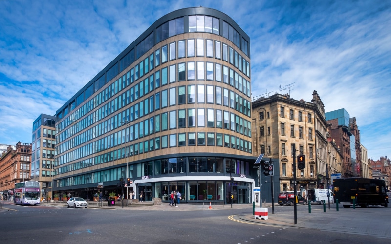 Modern building in Glasgow, Scotland