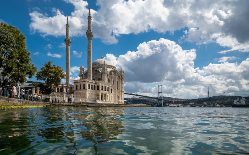 Ortaköy Mosque and Bosphorus Bridge in Istanbul