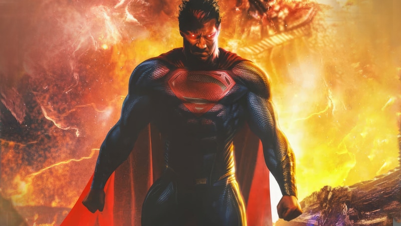 Superman from Justice League artwork 4K